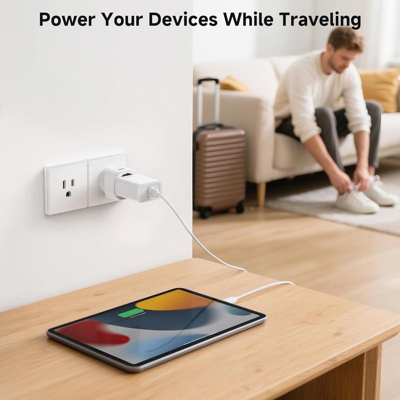 European to  Plug Adapter, EU to  Plug Adapter Converter for Type C/E/F to Type B, Works with Devices from France, , , Spain, Greece, and More, CE & RoHS Certified