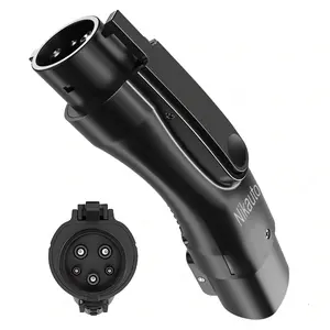 Nikauto Tesla to J1772 EV Charging Adapter, 5 Amps, Wallbox Charger Vehicle Charging Station with Black, Universal