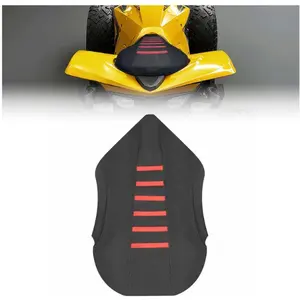 ATV Seat Cover Compatible with 2003-2009 Suzuki Quadsport Z400 LTZ 400 Ribbed Anti-Slip Grain Seat Protector Black/Red