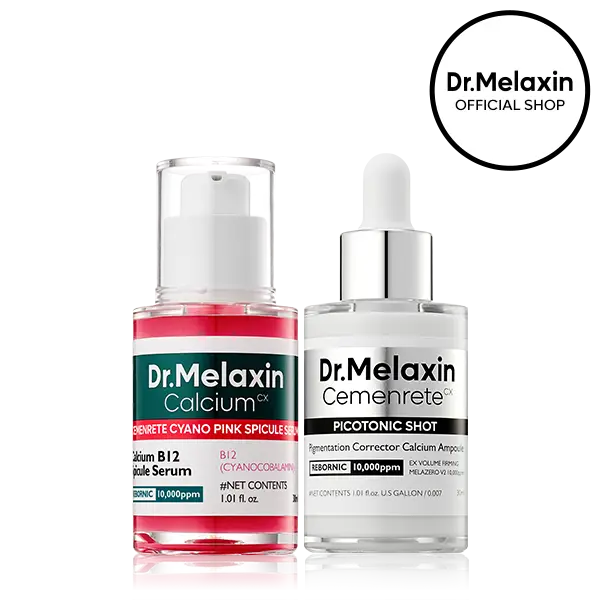 [Dr.Melaxin Official Shop]Lumi Pore & Spot Care Duo | Shrinks Pores & Fades Blemish Marks | Cyano Pink Spicule Serum + Picotonic Shot Ampoule