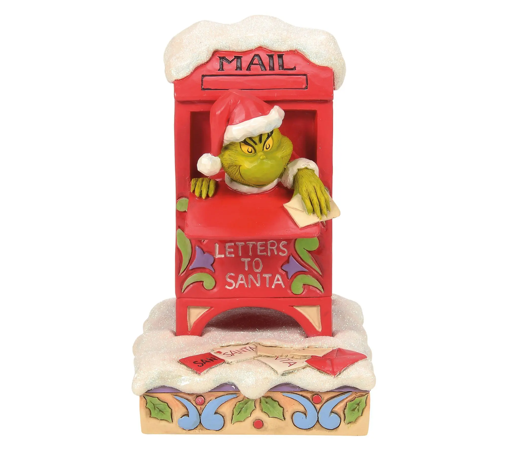 Jim Shore Grinch in Mailbox Christmas Figurine6in H Jim Shore Grinch in Mailbox Christmas Figurine6in H