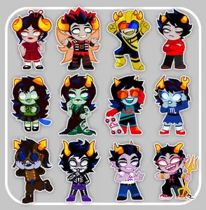 HS Pixel Beforus Troll Keychain Acrylic Charms, Homestuck Keychains, HS Keyring Acrylic Charms, Small, Meaningful, And Full Of Character, Unique Keychains That Add Charm To Every Bag And Key.