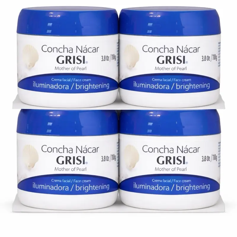 GRISI Concha Nacar Cream 4pacK  3.8 Oz/110g Mother of Pearl Face Cream Moisturizers Moisturizing