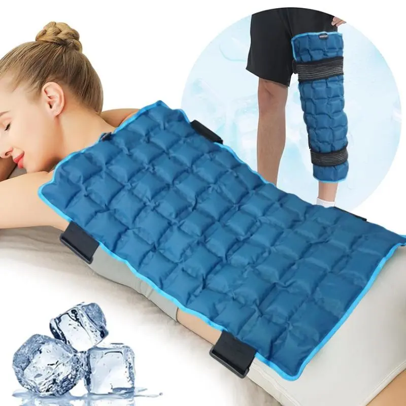 Large Ice Pack for Back, 13"x 22" Reusable Cold Pack Cold Compress Wrap for Shoulder, Neck, Knee, Waist, Leg, Hip, Post-exercise Care, Sports Accessories, Attachable Ice Packs, Cooling Pads