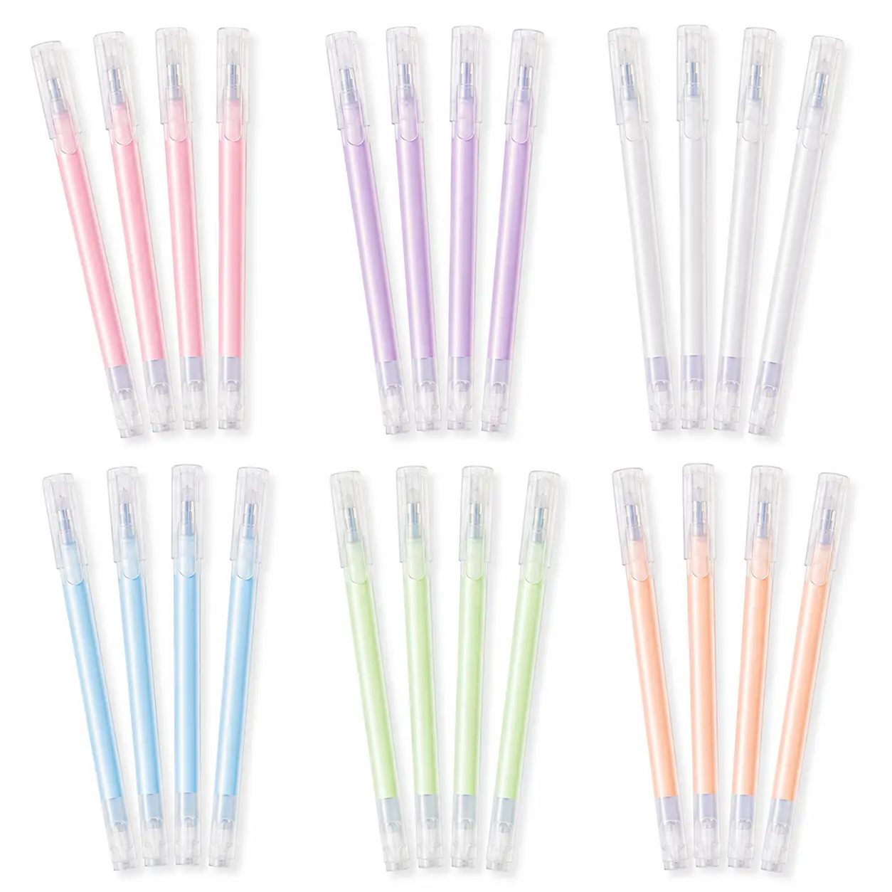 Leven 24-Pack Anti-Clog Precision Tip Scrapbooking Glue Pens (8ml Liquid Craft Adhesive) - Kids’ and Adults’ Back to School Haul, Journaling, Daily Office Use Office Stationery & Writing Supplies