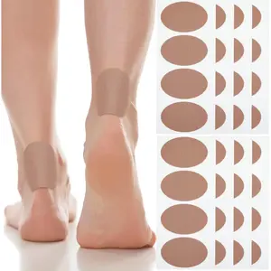 8 Sheet Oval Moleskin Pads Adhesive Blister Tapes Moleskin Coverlets Knit Mole Skin Patches Blisters Prevention for Heel and Toe for Boots Hiking Unsuitable Shoes Reduce Friction Pain