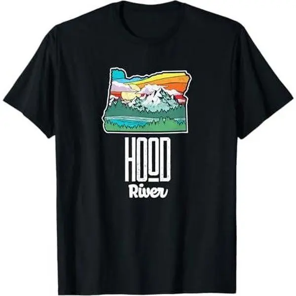 Hood River Vintage Oregon Nature & Outdoors Retro Graphic T-Shirt