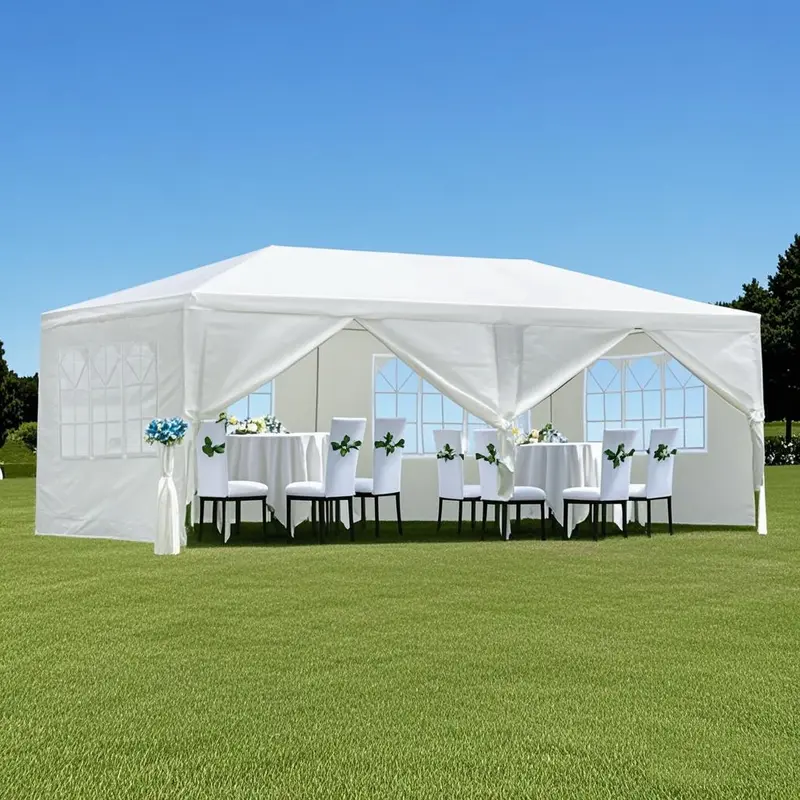 10x20/30ft Outdoor Canopy, Outdoor Gazebo Shelter for Party Wedding BBQ Events with Removable Sidewalls, Waterproof Shelter