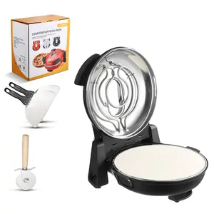 Pizza Oven, 12 in Electric Pizza Maker, 1200W Electric Pizzas Cooker with Cordierite Stone, 5-Mode Temperature Control, Viewing Window for Precise Cooking, Heats up to 788 ˚F, for Home