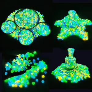 300PCS Glow in the Dark Pebbles Garden Glowing Rocks Fish Tank Luminous Stones Does not apply