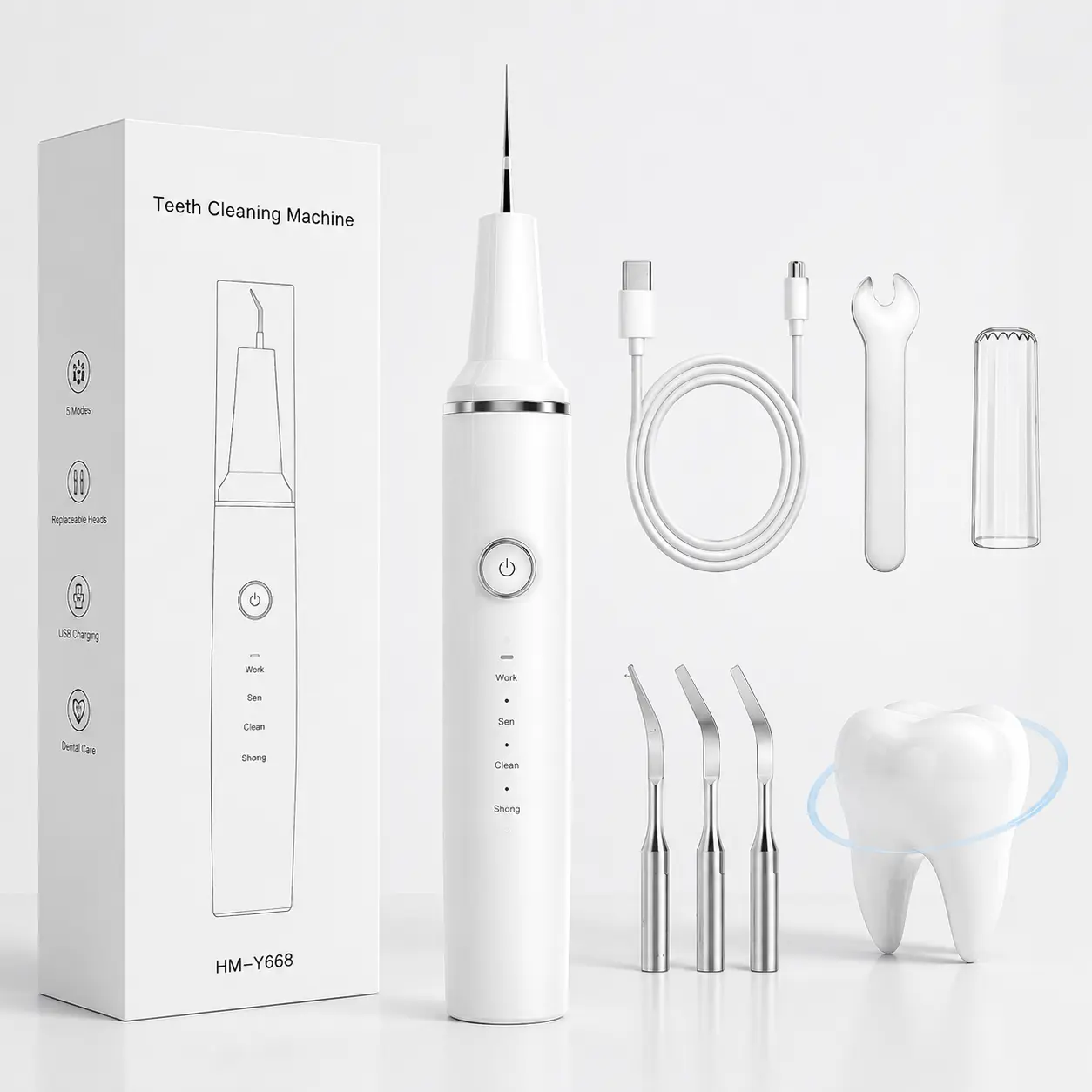 Teeth Cleaner Kit Electric Toothbrush, Portable Oral Irrigator, Waterproof Teeth Cleaner, Teeth Cleaning Tool for Home & Travel, Water Flosser, Teeth Cleaning Kit, Teeth Flossing, Electric Teeth Cleaner