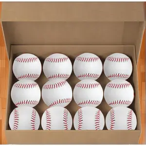 Blank Baseballs 2/4/12 Pack, Official Size 9" Practice Baseballs, Unmarked Baseballs for Training, Pitching, Throwing & Autograph