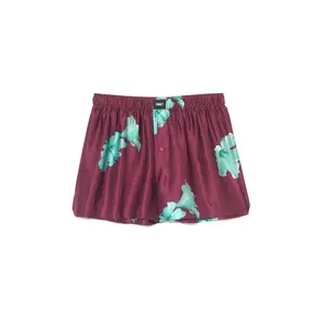 Le Weekend Silk Boxer Purple Hawaii Man