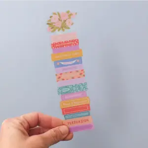 Jane Austen Book Stack Transparent Bookmark