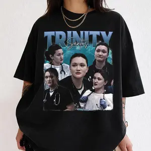 Trinity Santos Retro 90s Medical Drama T-Shirt, Doctor The Pitt TV Character Graphic Tee