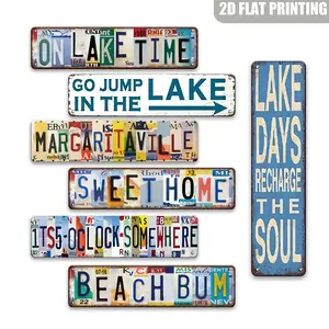 Pool Signs Set, 7pcs Outdoor Decoration, Durable Plastic Material, Ideal for Poolside & Backyard Use, Size 10.16x40.64cm