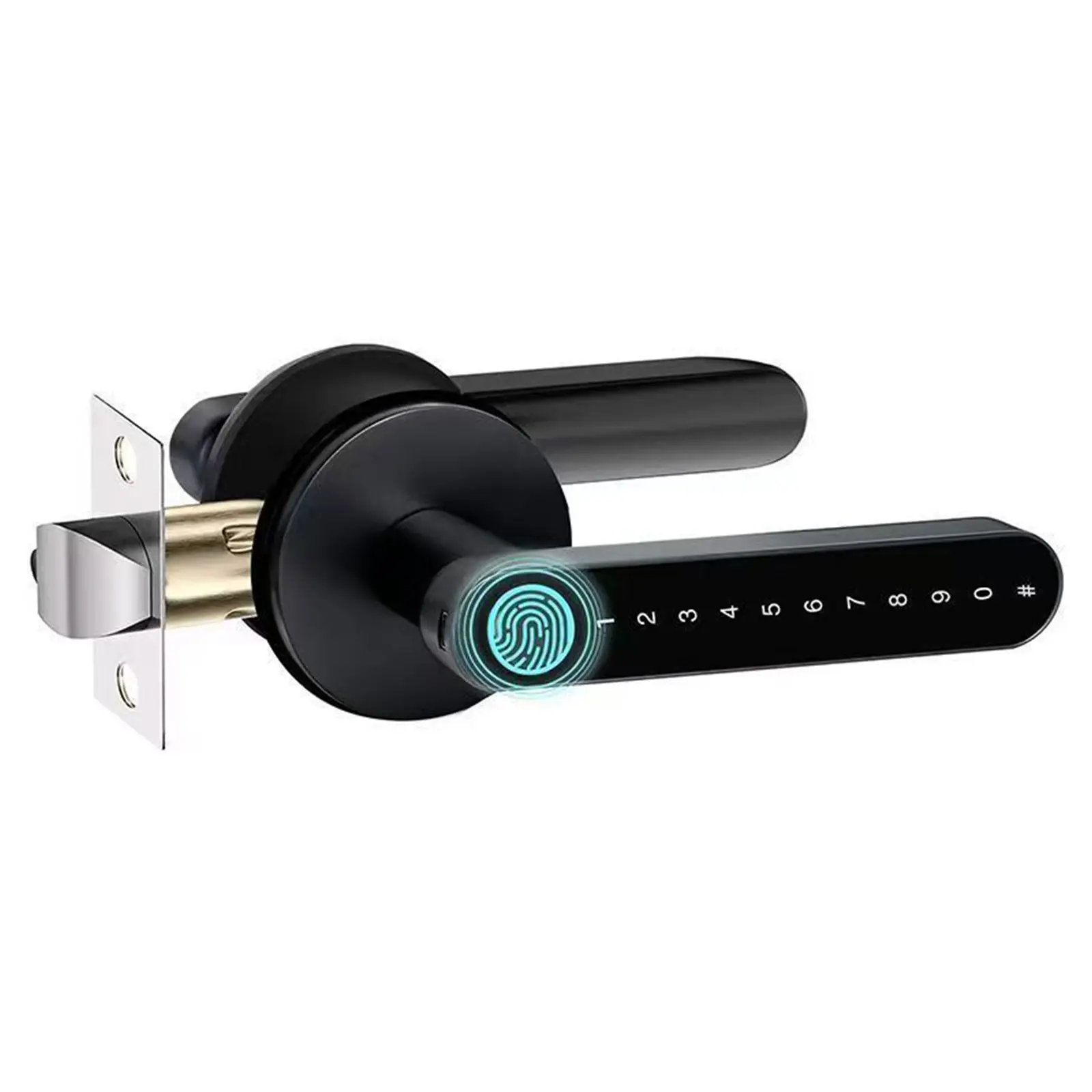 Biometric Smart Digital Electronic Door Lock with Handle, Keyless Fingerprint Unlock, App Control, Key, IC Card Access, Fast Scanning, High Recognition Rate, Personalized ID for Home, Office Access Control Device, Biometric Smart Lock, Door Security Lock,