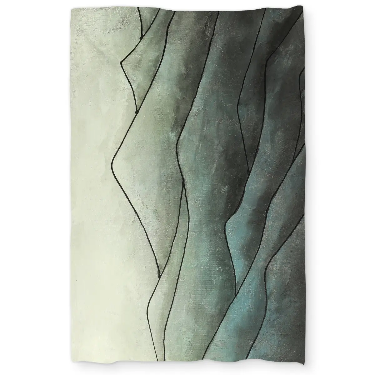 360 stand Breathable Microfiber Twin Extra Long Duvet Cover, Contemporary Art Serene Seascape Ocean Waves Design, Beach Vibes for Twin Size Bed, Bedroom Bedding Set, Contemporary Landscapes, Coastal Bedding, Bedroom Decor