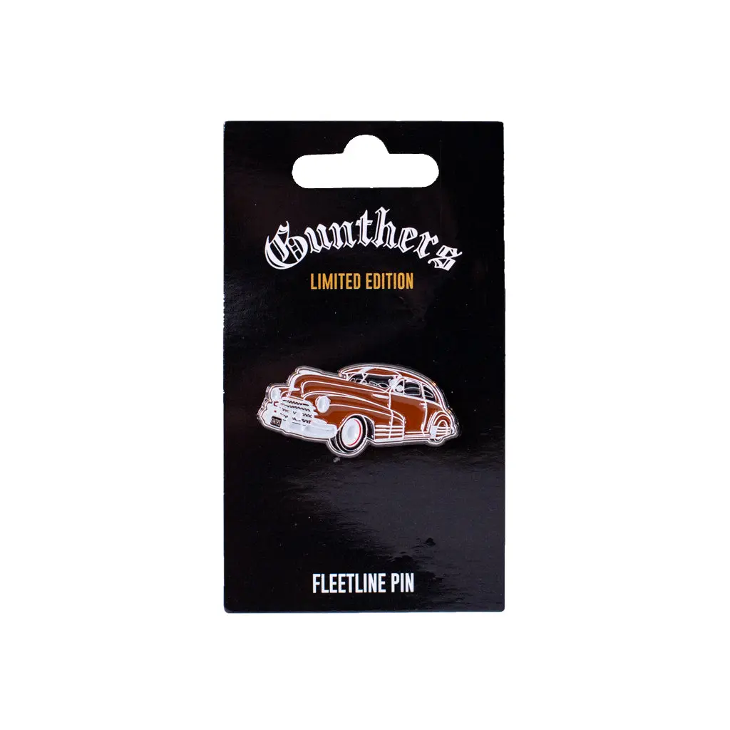 Unisex Fleet Line Pin Gunthers Limited Edition Metal Brooch - Classic Car-Inspired Style, Vintage Flair Collector’s Item, Car Design Accessory for Outfit Accessorizing, Fashion Enthusiasts’ Collar Decoration, Accessorize Outfits