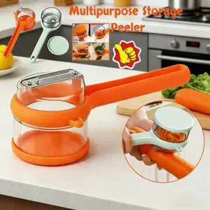 1pc multifunctional storage peeler, household Kitchen Gadgets with storage container, suitable for peeling fruits and potatoes