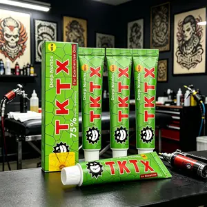 TKTX Tattoo Numbing Cream (4 Pack) - Pain Free Tattoos - Laser Removal | Waxing | Eyebrow Threading | Cosmetic Cream 10g