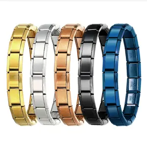 Titanium steel vacuum whole elastic bracelet elastic splicing basic watch strap chain Italian Charm Bracelet