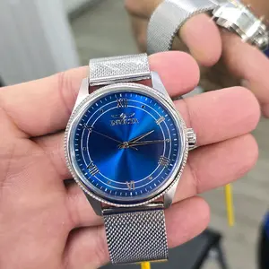 Invicta Celestial Men's Watch Steel 43mm Blue Dial Roman Numerals Mesh Strap Classic Style