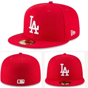 Top trending 2026 Los Angeles Dodgers Red New Era 59FIFTY Fitted Cap – White LA Embroidered Logo, Flat Brim MLB Baseball Hat, Structured Crown, Premium New Era Style Streetwear for Men & Women