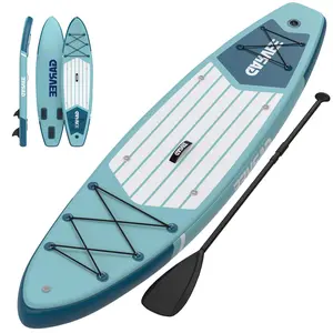 Inflatable Paddle Board for Adults, 11 ft Stand Up Paddle Board with Premium Accessories, Non-Slip EVA Deck, Ultra-Light Carry Bag Pump, SUP for Youth & Adults of All Skill Levels,Green