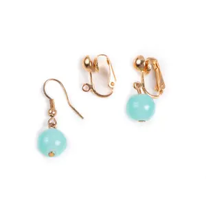 Gold Fishhook to Clip on Earring Converters