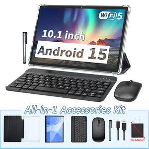 【Mothersdaygift】PYNAREL Android 15 Tablet Set with Keyboard, Case, Mouse, Stylus, Screen Protector, 6GB+128GB ROM，5G WiFi
