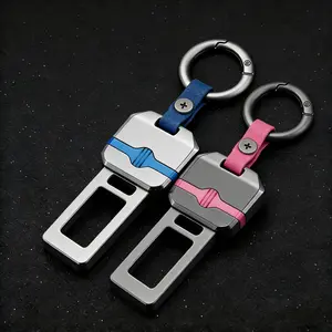 Buckle Keychain and Lanyard | Car Harness Buckle Clip for Drivers | Universal Fit Car Interior Accessory for Daily Driving, Road Trips & Pickup Trucks | Mini Seat Belt Buckle Key Ring