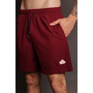 Momentum Maroon Hexagon Shorts