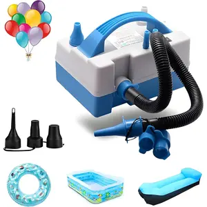 Balloon Pump Electric,Electric Air Pump for Balloons,Dual Nozzle Electric Balloon Inflator/Blower with Multipurpose Hose Extension,for Decoration,Inflatable Pool Bed