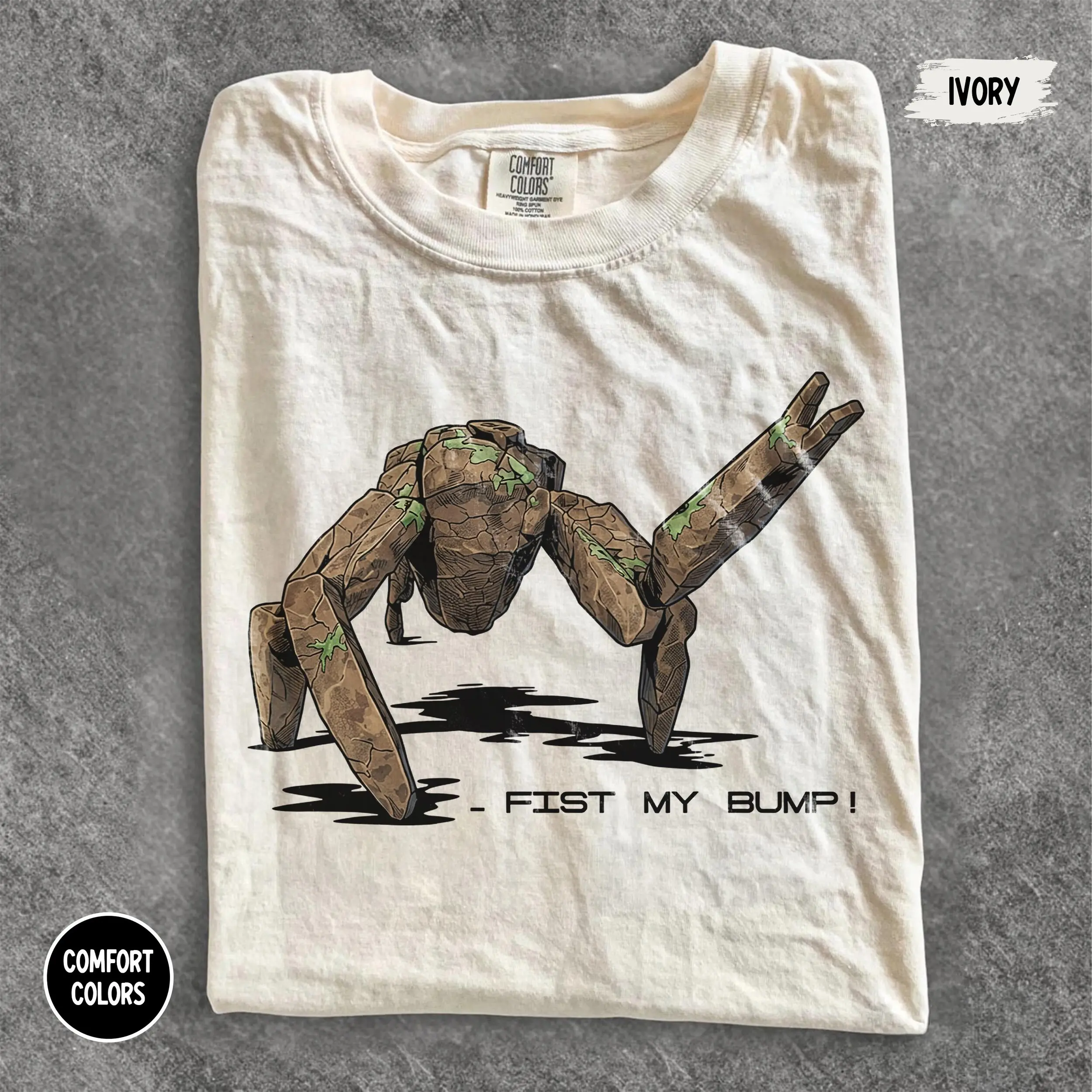 Comfort Colors Project Hail Mary Fist My Bump Y2k Graphic Tee, Rocky Alien Funny Sci-Fi Book Lover Unisex T-Shirt - Perfect Gift for Fans