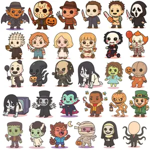 Horror Movie Icons chibi, halloween, kids - Acrylic Keychain
