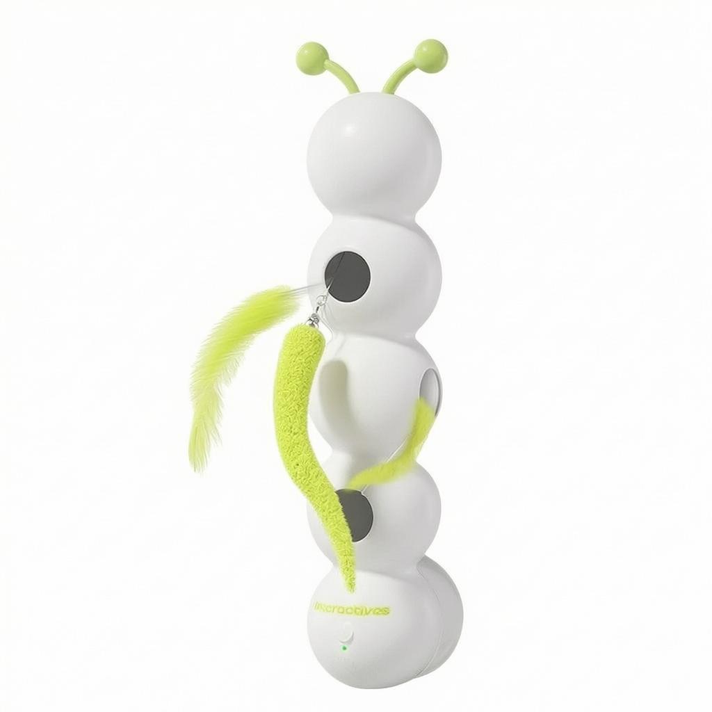 Cat Goes Crazy for This!  Auto-Moving Feather Toy with Suction Cup. USB Rechargeable & Motion Sensor Activated!