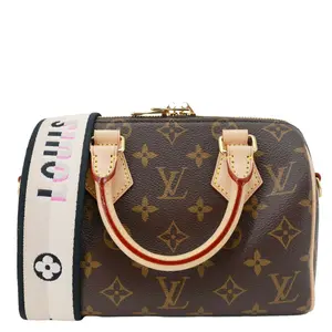 Pre-owned Louis Vuitton Canvas Shoulder Bags Speedy 20 Bandouliere Monogram Shoulder Bag Brown