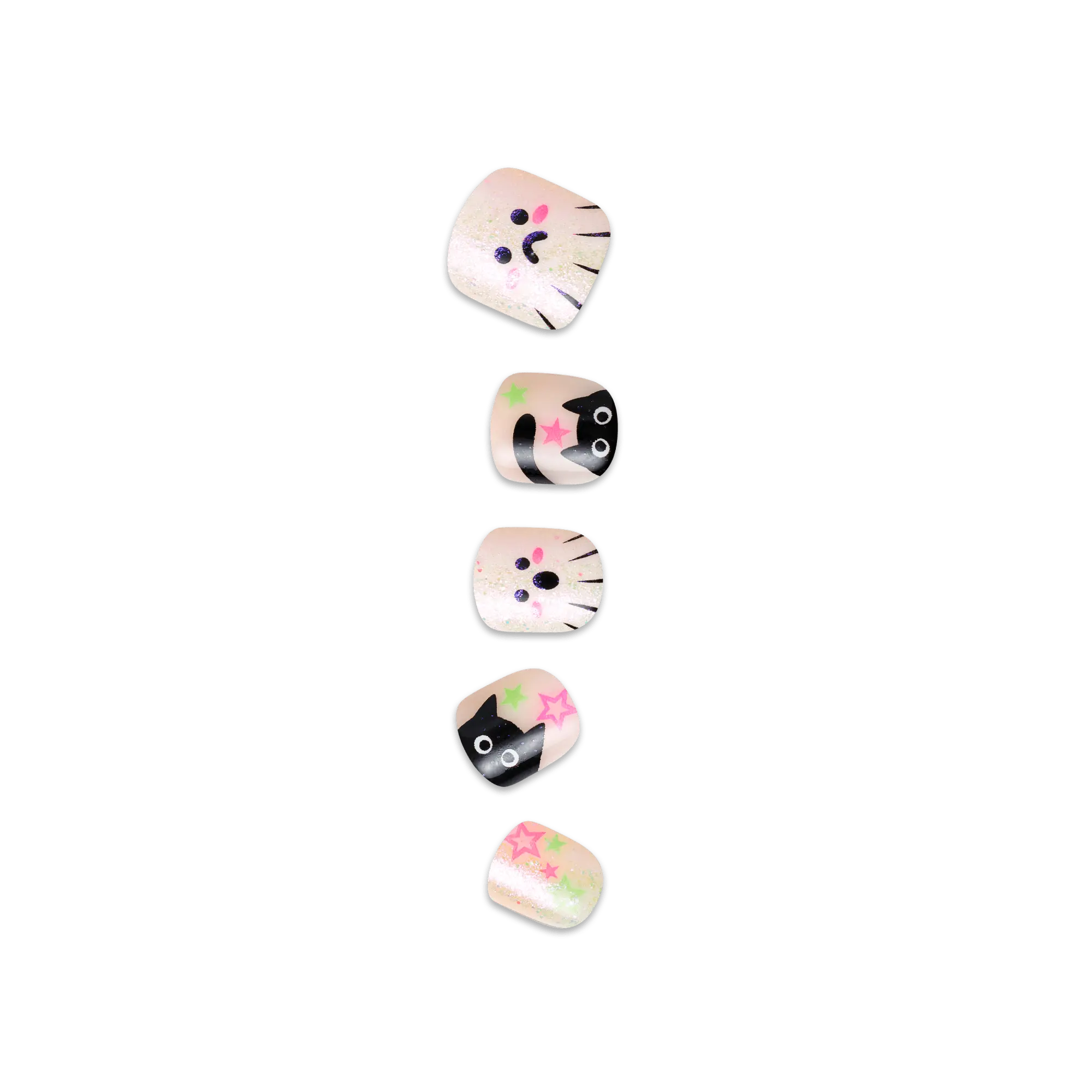 Impress Kids Halloween No Glue Fake Press On Nails - Tricky | Design, White, Kids, Squoval, Glow In The Dark, Manicure