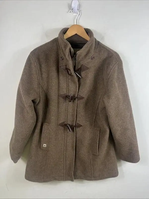 Vintage Alpaca Pea Coat Jacket Toggle Parka
