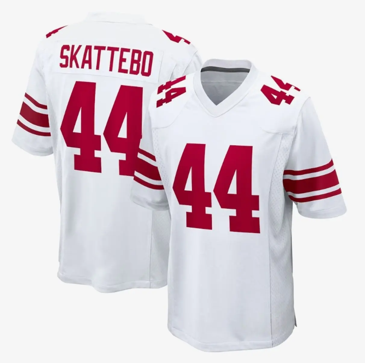Men's Sportwear Trendy Skatteboo #44 White Game Jersey Shirt, Football Fan shirt, Game Jersey Team Uniform, America Football Jersey, Summer Got, Sport Fan Outfit, Game Day Outfit, Gift For Him, Gift For Boyfriend