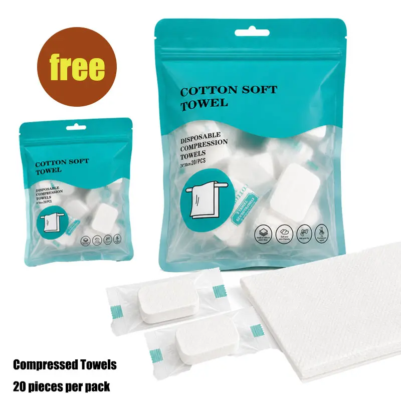 40 Pcs Compressed Towels (Buy 1 Get 1 Free), Extra Large 24x30cm Disposable Cotton Soft Face Towels, Portable Coin Tissues, Thick Tablet Washcloths for Travel, Camping Beauty & Personal Care Essentials