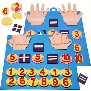 Finger Number Learning Felt Board, Pre-School Math Counter, Number Counting Blocks, Non-Woven Fabric Toy, Early Education Teaching Aid, Holiday Gift