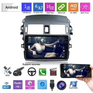 Multimedia Player GPS/WIFI MP5 Player For Toyota Corolla 2009-2013  9" 2 Din Android 9.1 Car Radio 1+16GB Car Stereo Car Radio