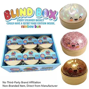 Glitter Dumpling Mystery Box – 9.5cm Squishy Balls, Random Color Party Favors Toys for Kids, Find the ULTRA-RARE Rainbow Variant