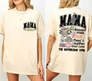 [Sale Up To 70%][Made In USA] Mama World Tour Shirt, Funny Mom Life Graphic Sweatshirt, Motherhood Gift, Mama Make it All Happen Hoodie, Mother's Day Gift, Mama Shirt Retro Mom Shirt, Mama Lightning Bolt Shirt