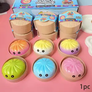 Soft Elastic Stress Relief Toy, Creative Squeezable Baozi Blind Box Gift, Suitable for Adults and Children, Fun and Relaxing