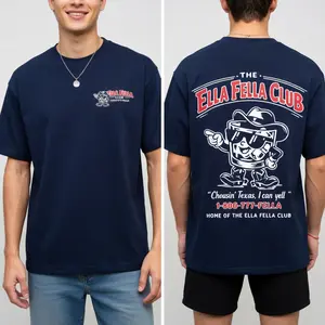 Ella Fella Club Shirt, Retro Western Cowboy Graphic Tee, Vintage Texas Humor Shirt, Choosin Texas I Can Tell Tee, Americana Country Style Shirt, Funny Mascot Western Tee, Soft Cotton, Made In USA, For Men Women Youth & Adult