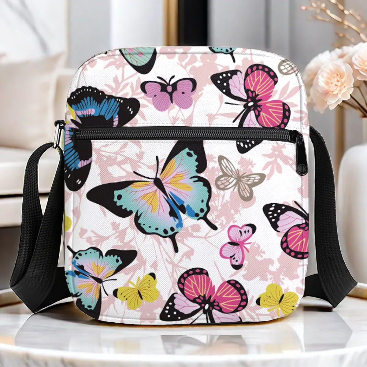 ALIKPOP Women's Plaid Small Crossbody Purse - Adjustable Shoulder Strap, European-American Color Matching, Multifunctional Zipper, Cow Accent, Casual Crossbody Bags, Women's Fashion, Ideal for Going Out