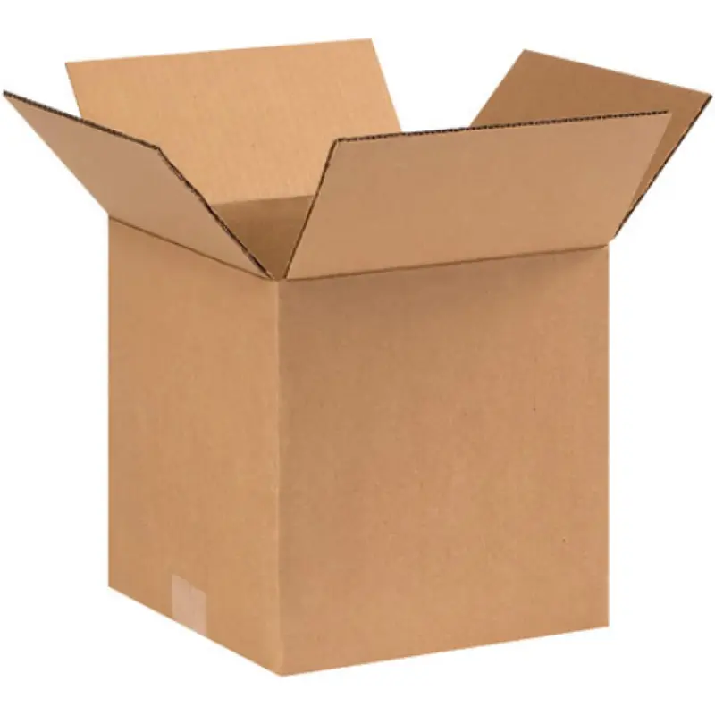 Eco-Friendly Protective Compression Rectangle Corrugated Carton Shipping Boxes (10-Pack, 10"L x 10"W x 10"H) with None Assembly for Garage Storage, Office Postal Supplies, Clothes